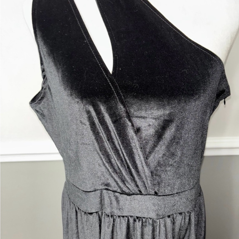 Camisa Elegant One-Shoulder Velvet Maxi Dress - Picture 3 of 6